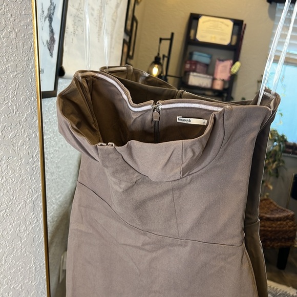 HOUSE OF CB 'Lucia' Taupe Strapless Corset Maxi Dress NWOT - Picture 7 of 9